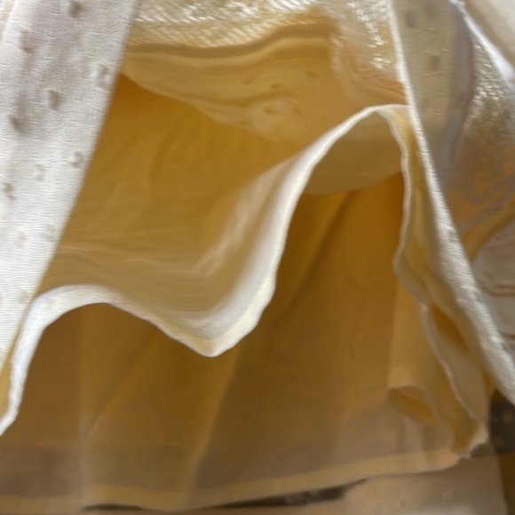 Joie Amerie Mini Skirt Banana Yellow Cotton Lace Hem Sample Size 4 NWT - Picture 6 of 8